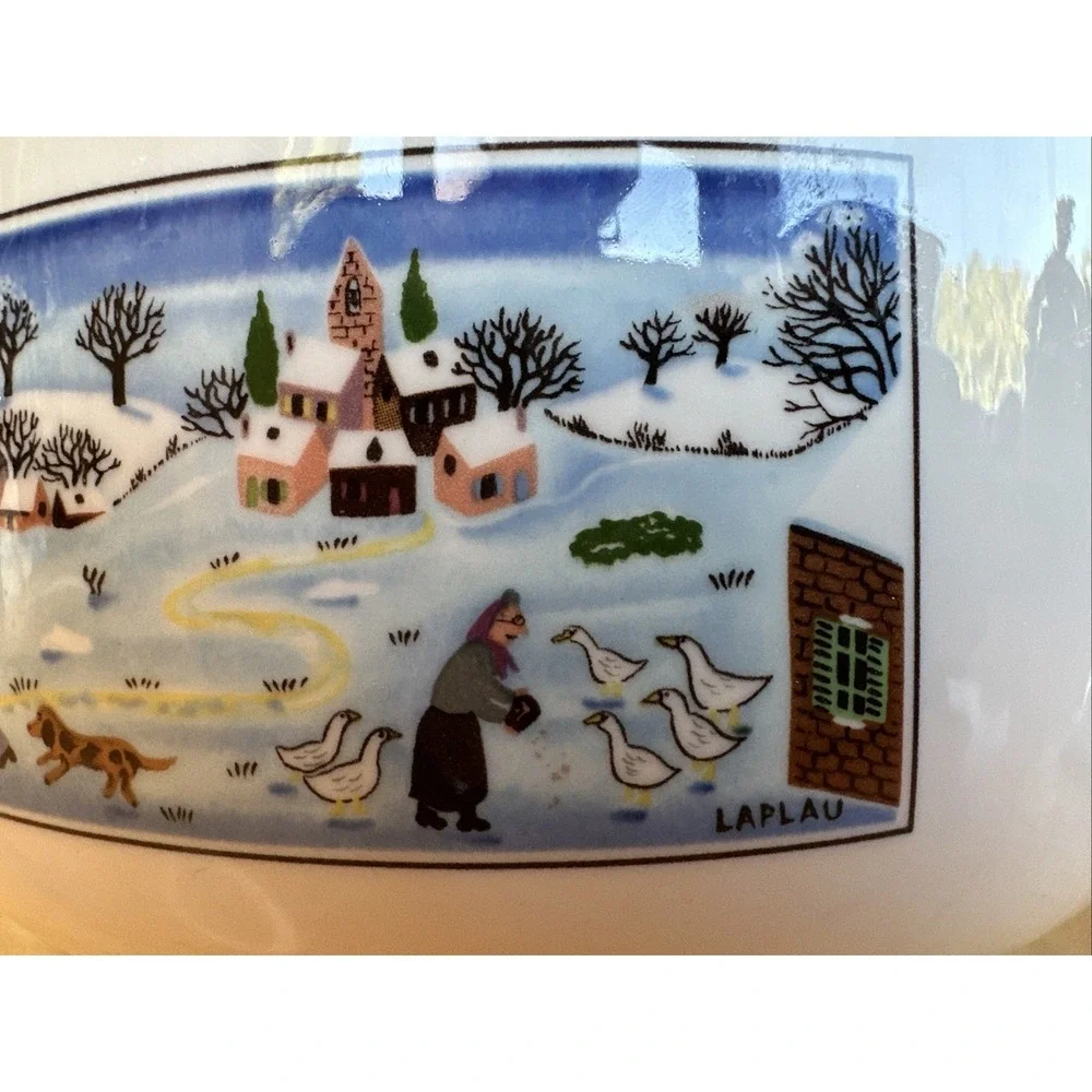 Villeroy‎ & Boch Naif Christmas 7.75 Inch Vegetable Side Serving Bowl Dish NEW
